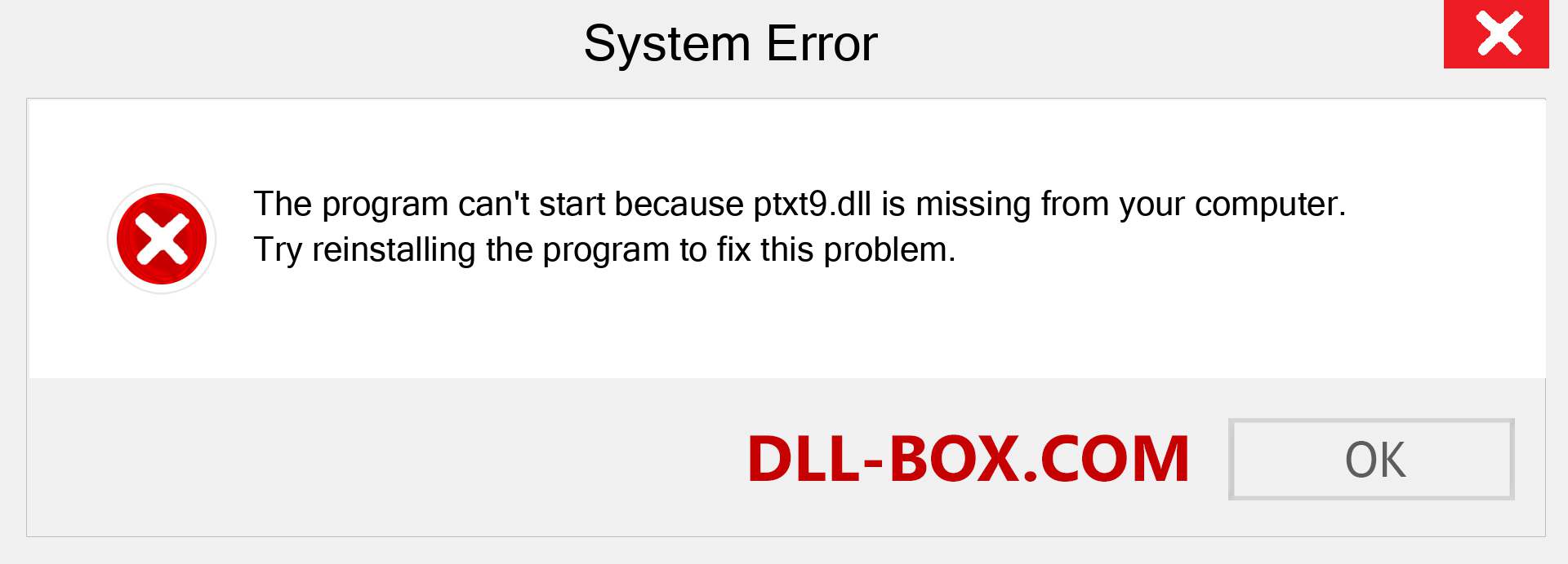  ptxt9.dll file is missing?. Download for Windows 7, 8, 10 - Fix  ptxt9 dll Missing Error on Windows, photos, images